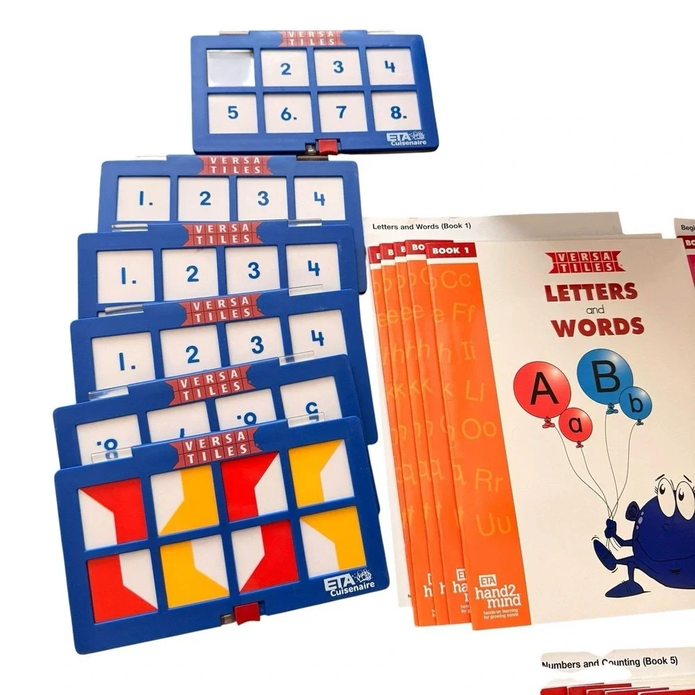 ETA Cuisenaire VersaTiles Kindergarten Math Reading Lab 40 Books 9 Cases Teacher